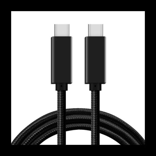 Sanoxy Braided USB Type C to Type C Fast Charging Data Sync USB-C to USB-C Cable 6ft Black SANOXY-CABLE9